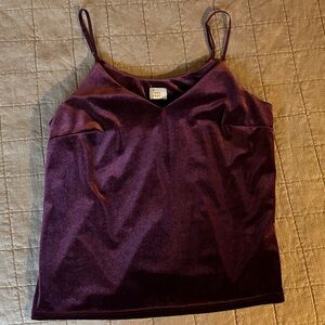 Plum Velvet Camisole Top